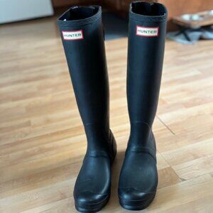 Hunter Rain Boots, Tall, Matte Black